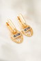 Heliophilia Silver Pendientes de Metal Dorados con Circón